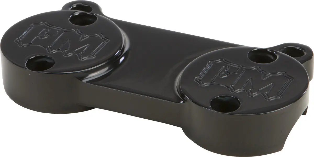Riser Top Clamp Black W/Gauge Mount Tabs 1