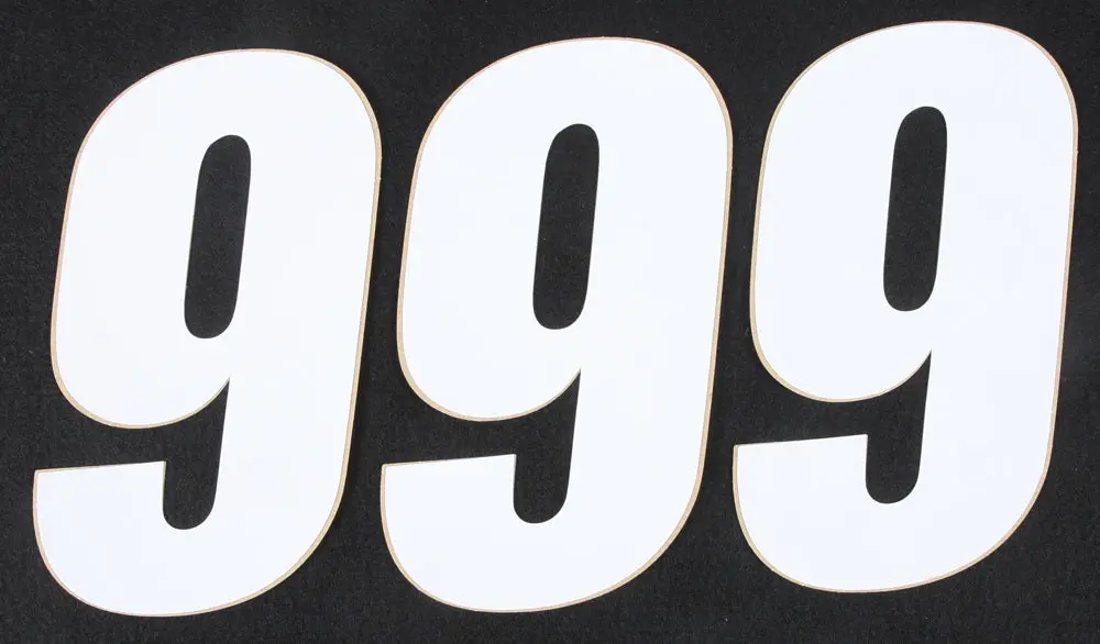 Number 9 White 6" 3/Pk 1