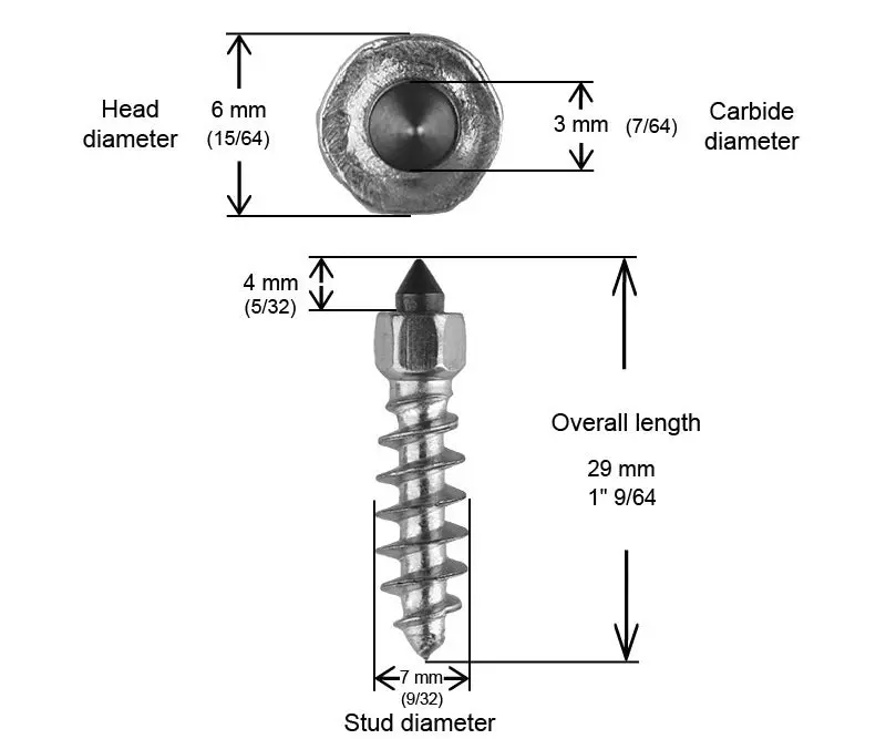 25Mm Standard Screw Studs Qty 100 2
