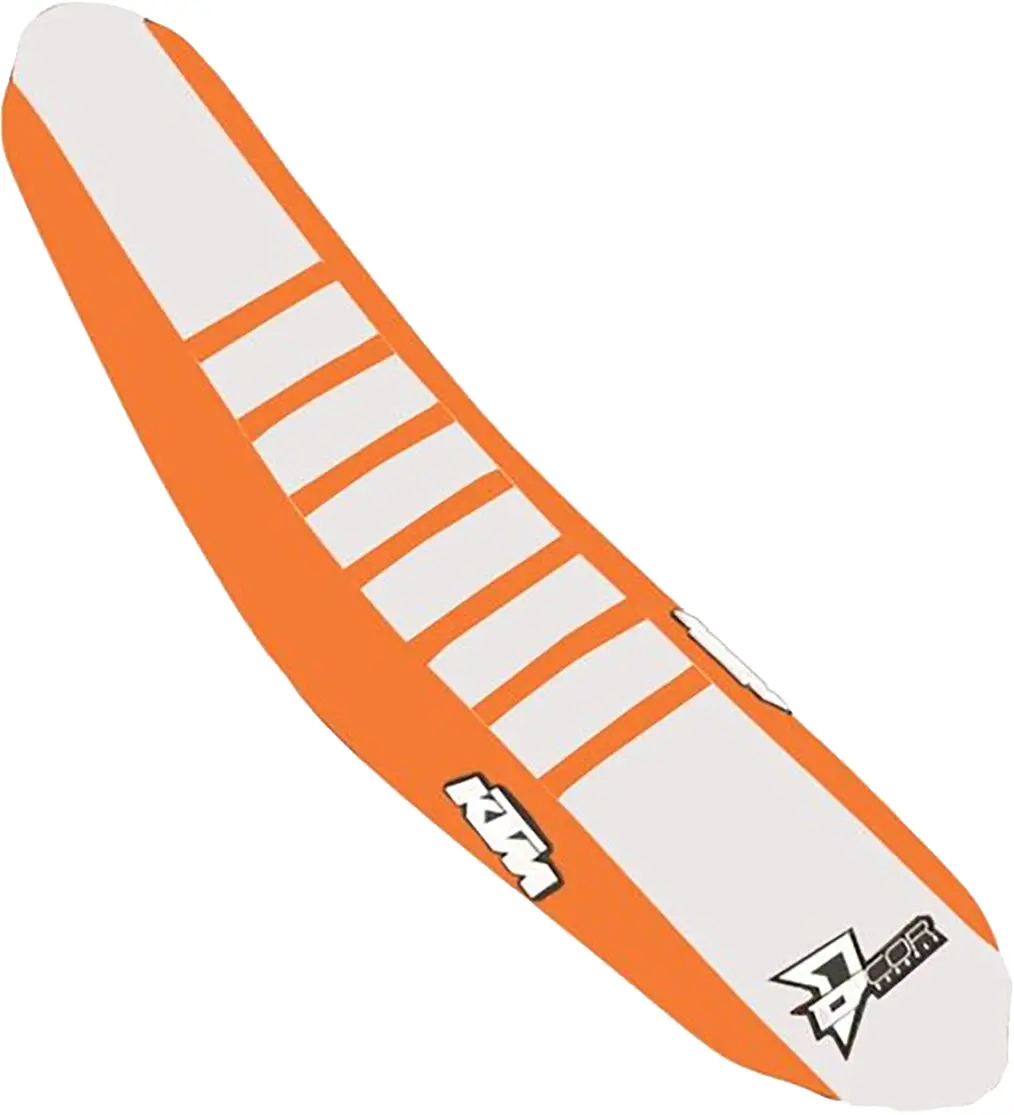 Seat Cover Orange/White Orange Ribs Ktm Sx/F 125 450 1