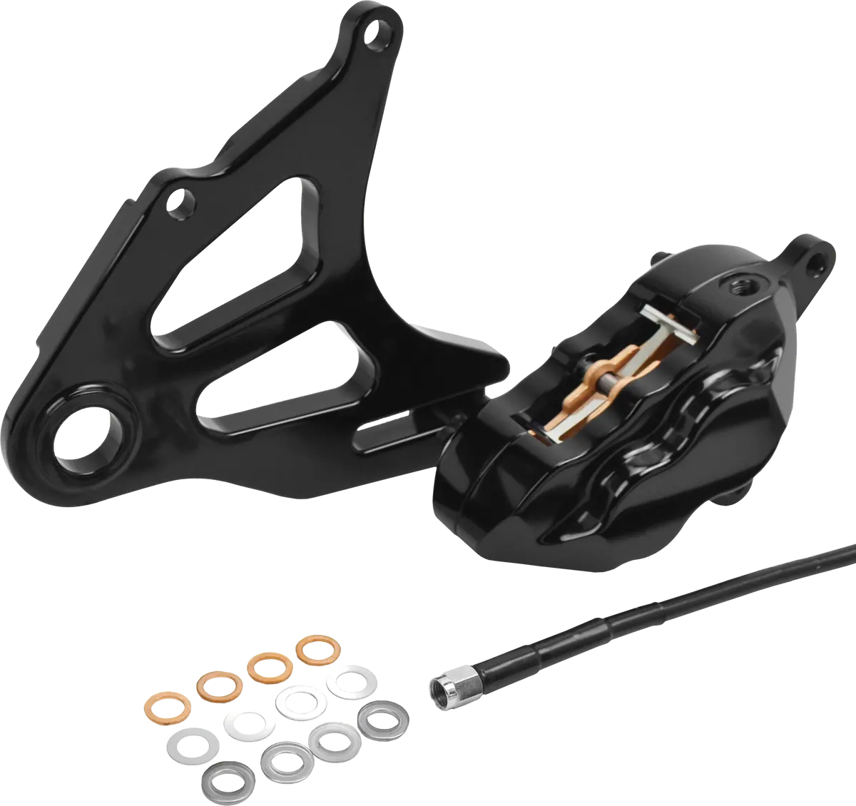 4 Pist Rear Caliper Kit Black St 18 Up 1