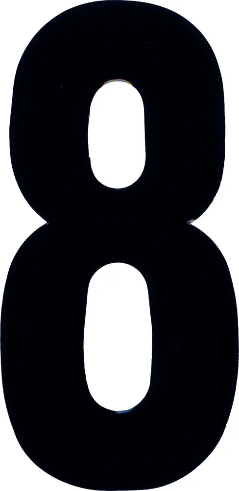 #8 7" White Extreme Digits 3/Pk 1