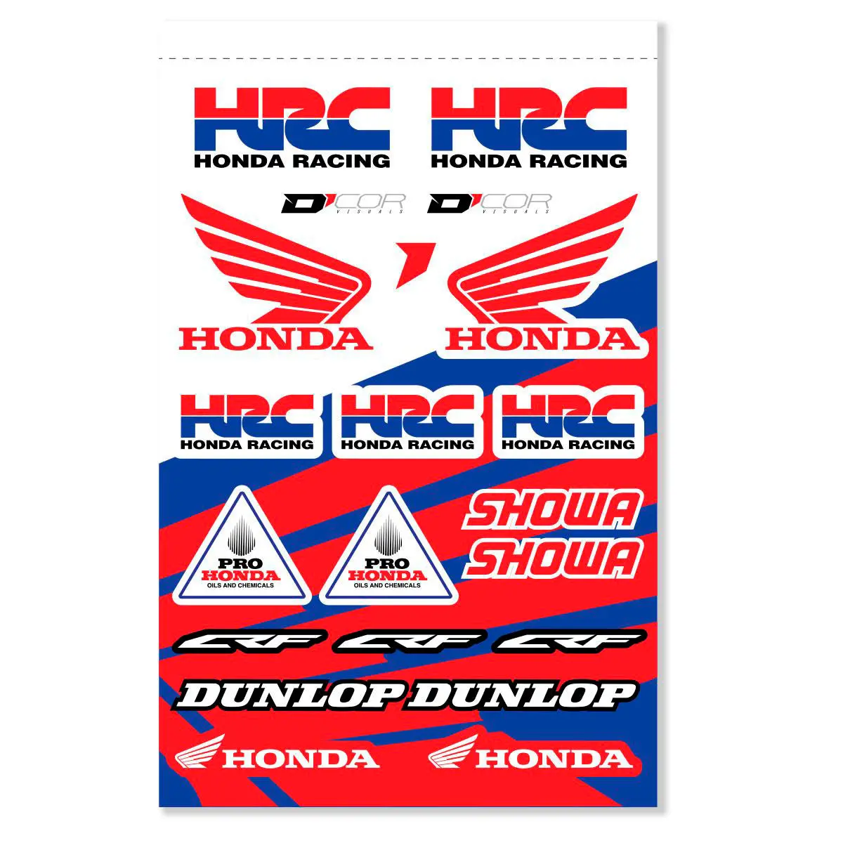 Honda Hrc Decal Sheet 12 Mil 1