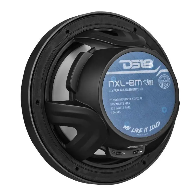 Ds18 Nxl-M Series Speaker W/ Rgb Led Lights 8In 2-Way 125 Watts Rms 4 Ohm Black 1