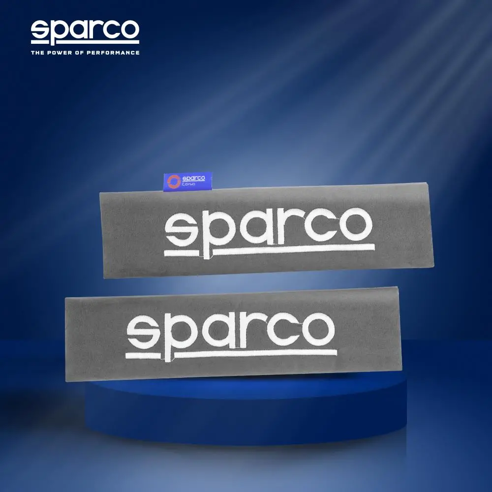 Sparco Seat Belt Shoulder Pads Set Grey Strap Cover Suitable For All Model 1