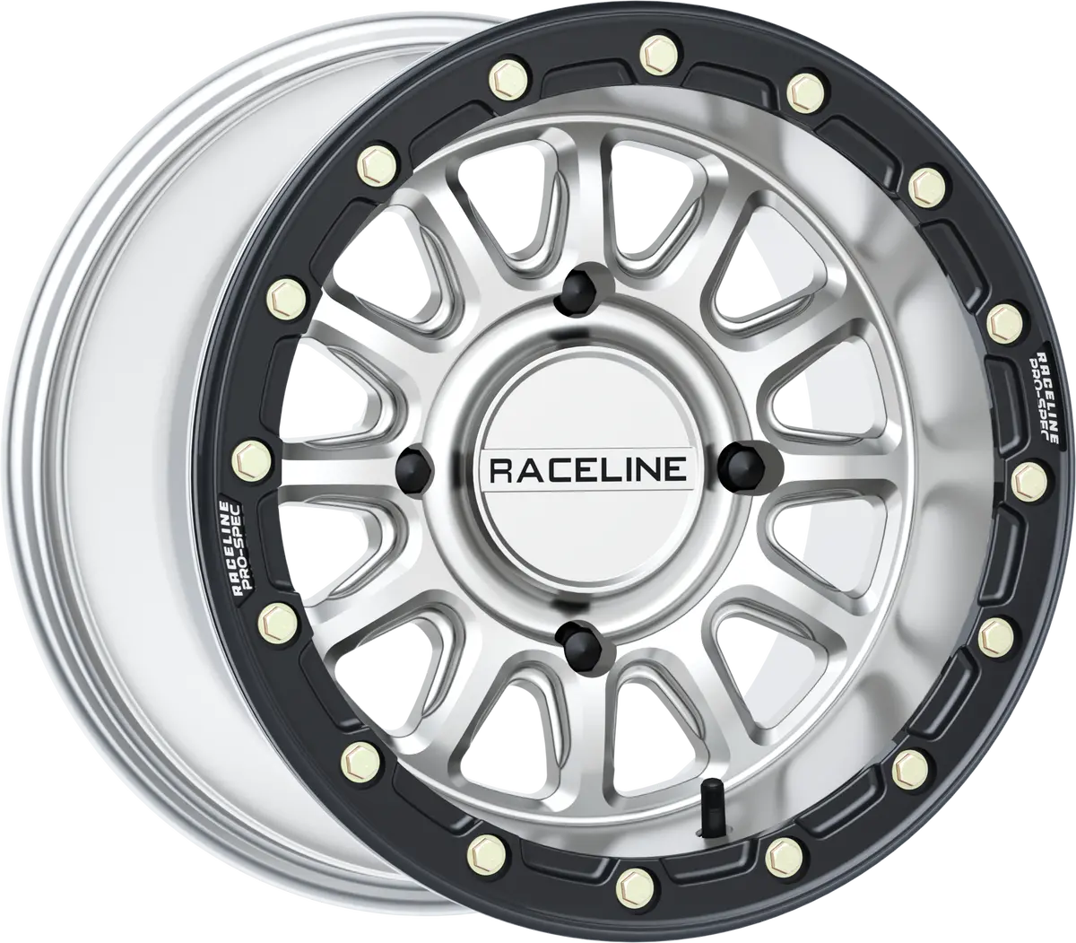 Alpha Hyper Wheel 4/156 Hyper Silver/Blk 15X10 (+10Mm) 1