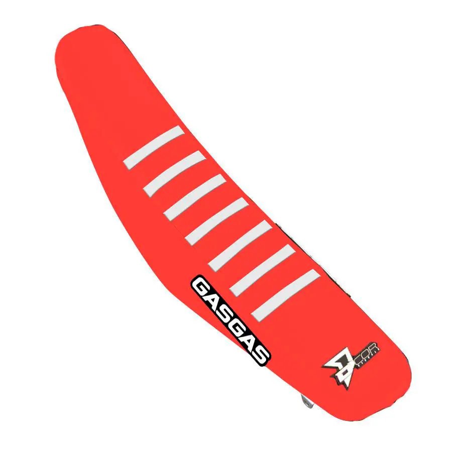 Seat Cover Red W/White Ribs Gas 1