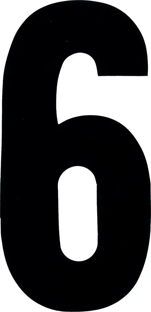 #6 7" Black Extreme Digits 3/Pk 1
