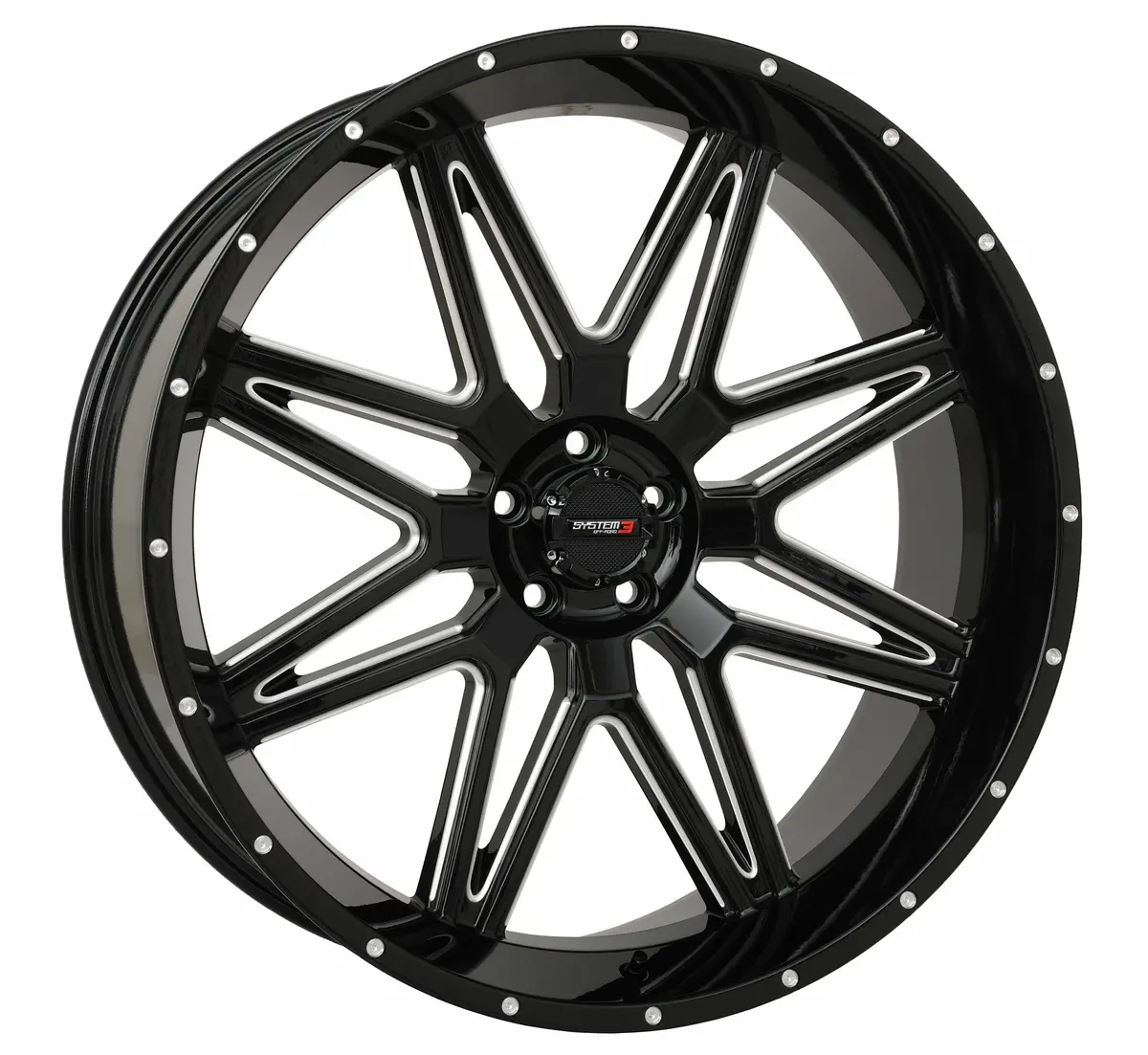 St7 Wheel 24X9 5+4 (0Mm) 5/4.5 Gloss Black Milled 1