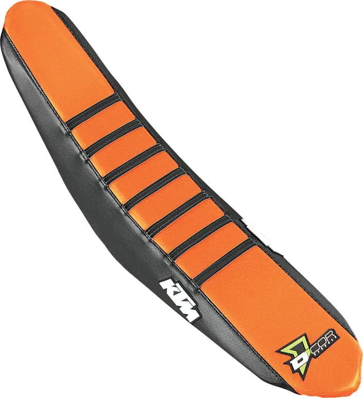 Seat Cover Black/Orange W/Ribs 1