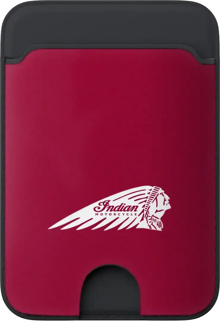 Indian Card Wallet W/Headdress Red W/Logo 1