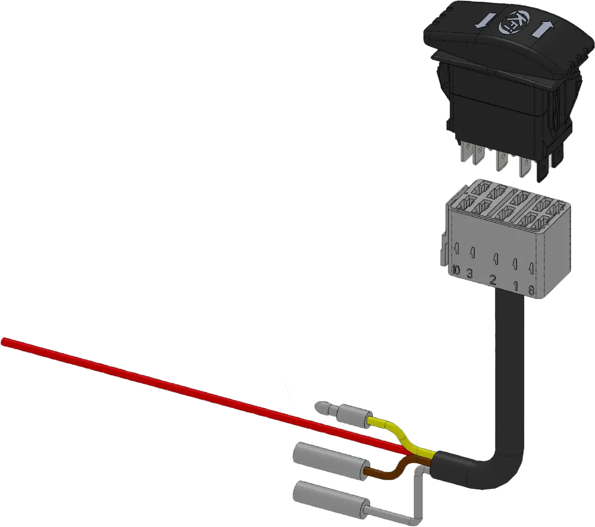 V Plow Dash Control Rocker 1