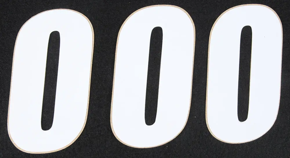 Number 0 White 4" 3/Pk 1