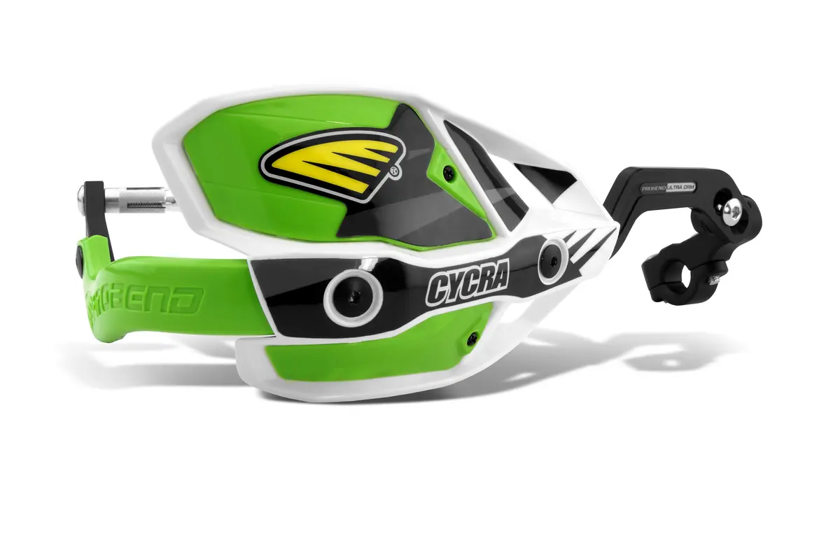 Crm Wrap Around Handguards 1 1/8" Clamp   White/Green 1