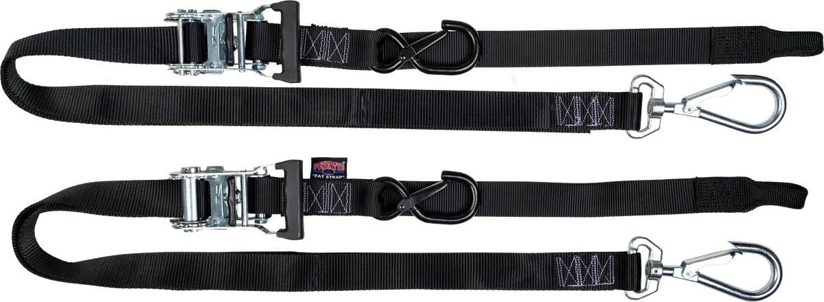 Tie Down Rat Sec Hooks/Swivel 1.5"X6' Blk/Blk W/Storage Bag 1