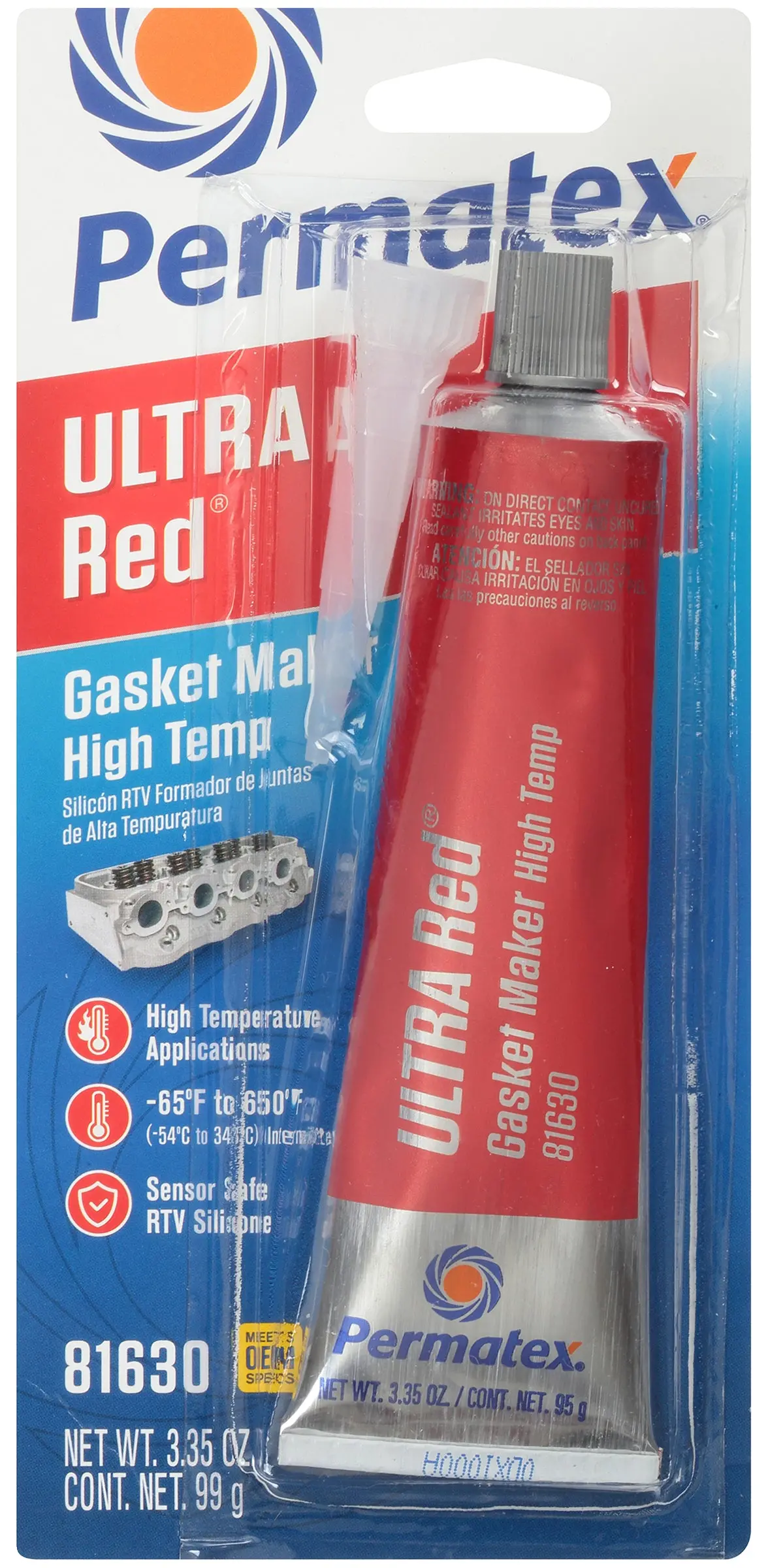Ultra Red Rtv Silicone 3.35Oz 12/Case 1