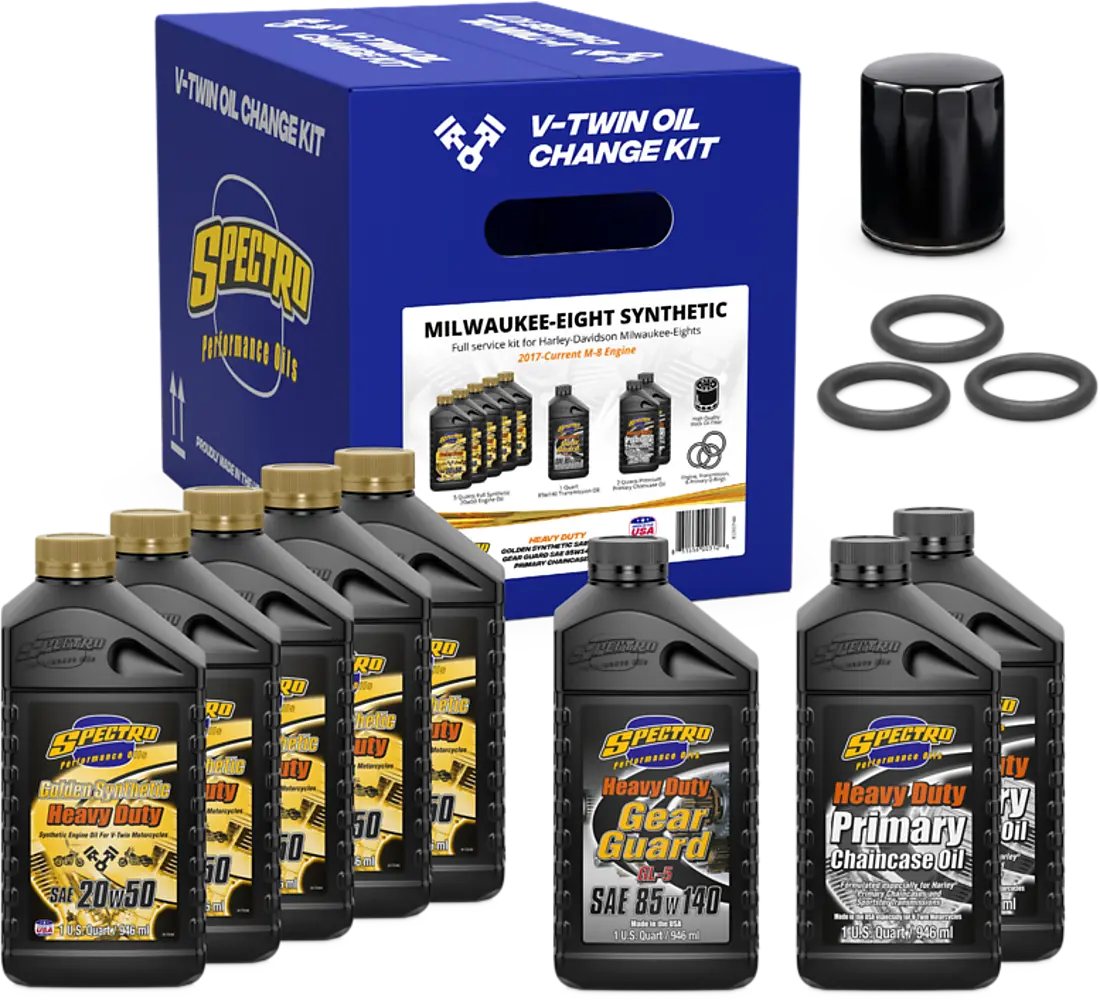 V Twin Full Oil Service Kit M8 Synthetic 1