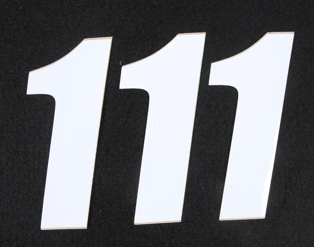 Number 1 White 4" 3/Pk 1