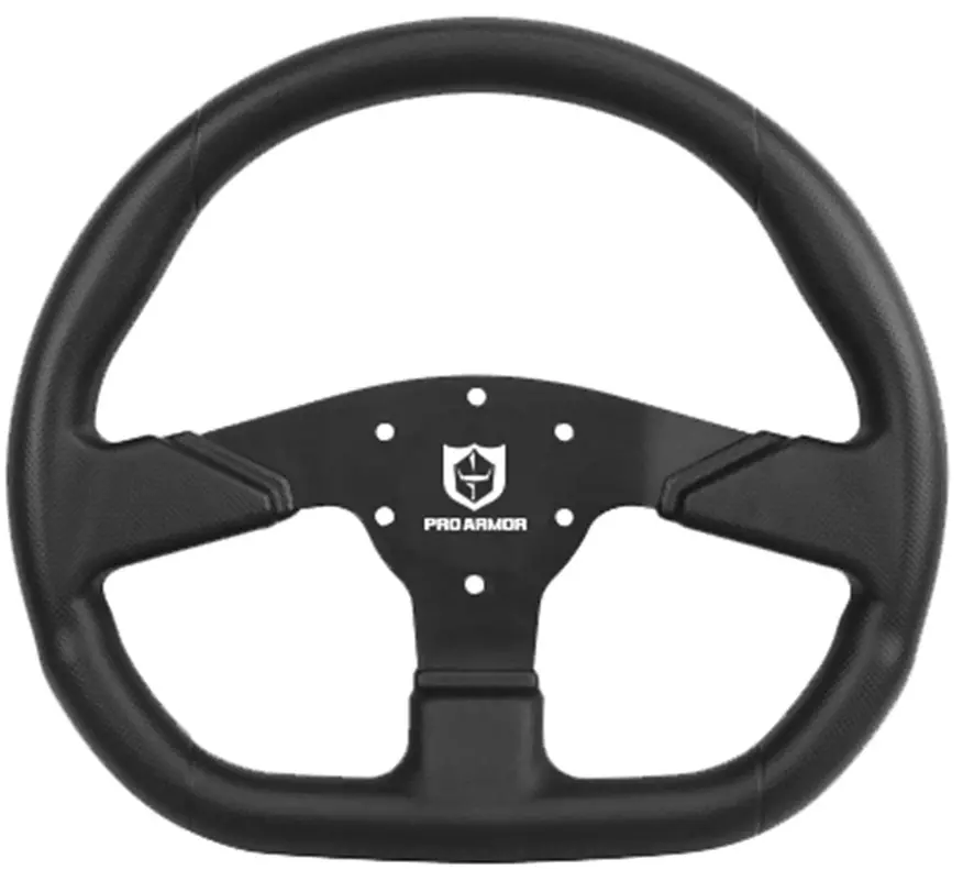 13.75 "D" Shape Steering Wheel Black 1