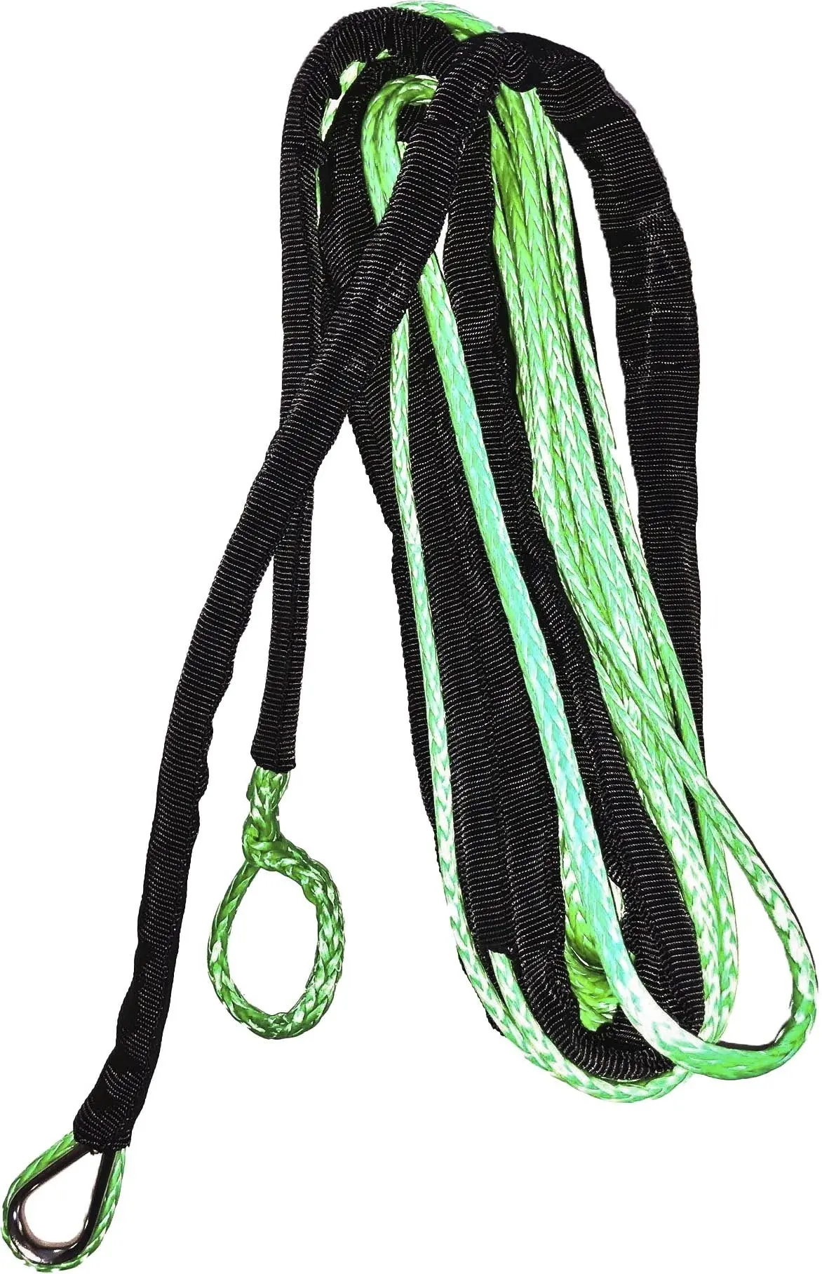 Synthetic Winch Rope 1/4" Diameter X 50 Ft. Green 1