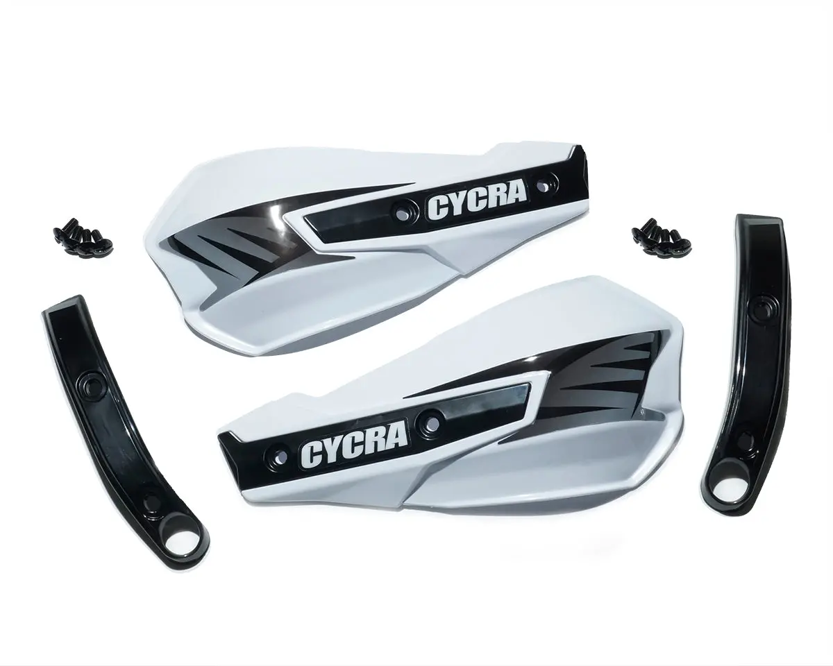 Vortex Handshields W/Abrasion Guards   White 1