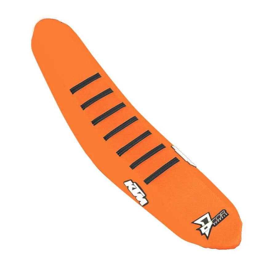 Seat Cover Orange W/Ribs 1