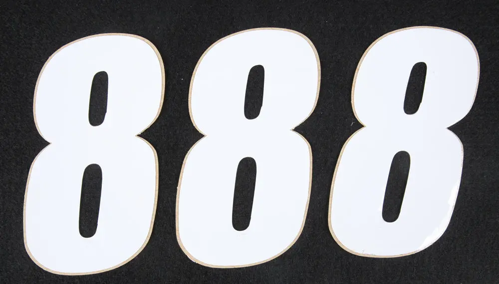 Number 8 White 4" 3/Pk 1