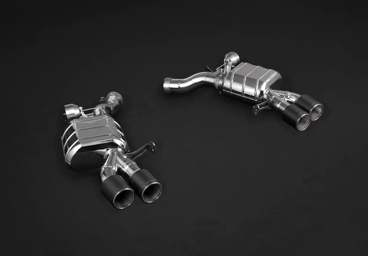 Capristo Valved Exhaust + Mid-Pipes + Postcat Spare Pipes + Carbon Tips (Ces3) - Bmw F12/ F13/ F06 M6 1