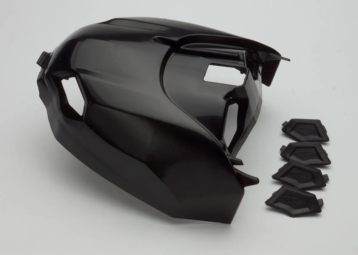 Vented Air Box Cover W/Plugs   Black 1