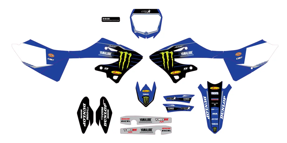 Complete Kit 23 Blue Mey Yz 125/250 Wht Bg 1