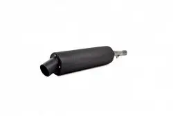 Single Slip On System W/ Utility Muffler Blk Hon 1