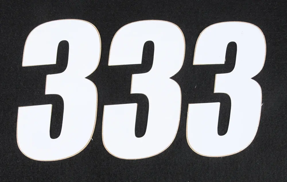 Number 3 White 4" 3/Pk 1