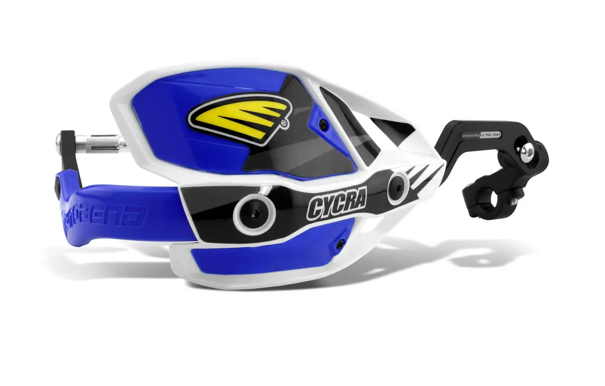 Crm Wrap Around Handguards 1 1/8" Clamp   White/Blue 1