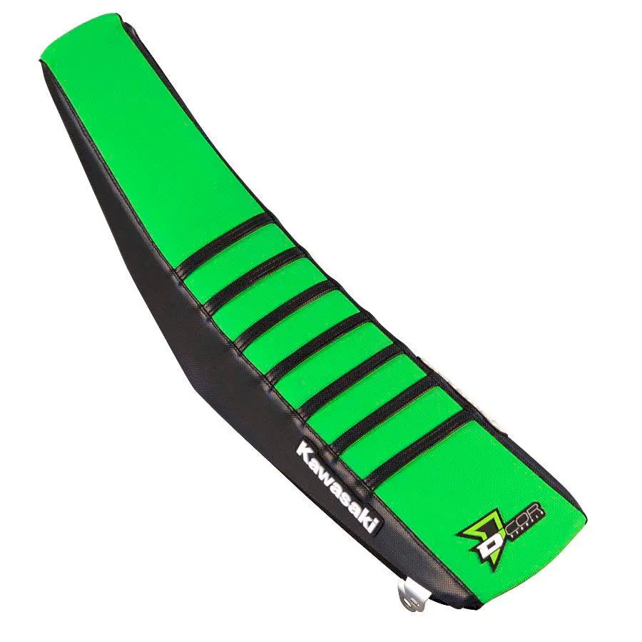 Seat Cover Black/Green Black Ribs Kaw 1