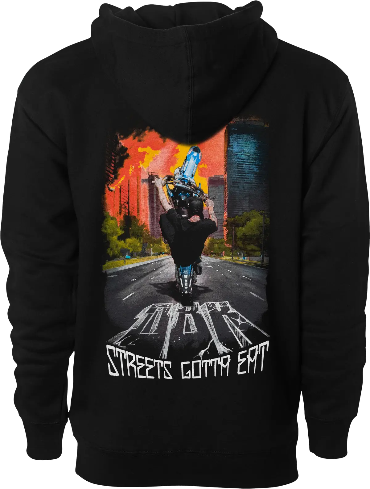Streets Gotta Eat Hoodie Black 2X 2