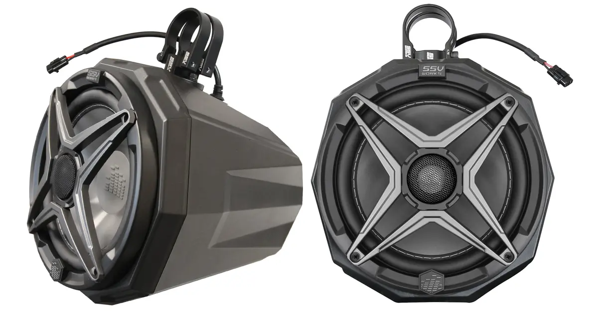 8" Cage Mount Pod Ssv Speaker 1.75" Roll Cage 1