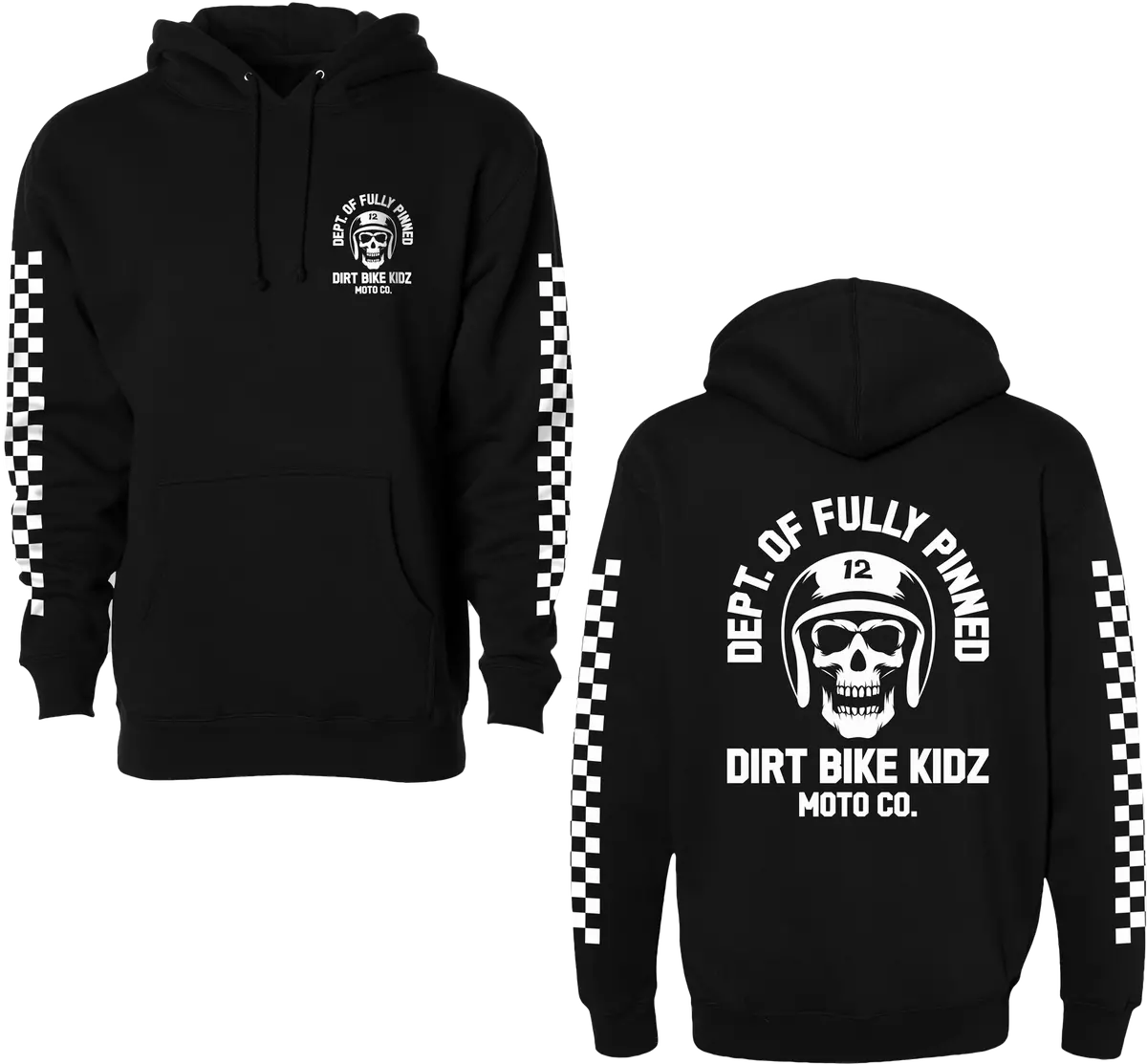 Fully Pinned Youth Hoodie Black Yl 1