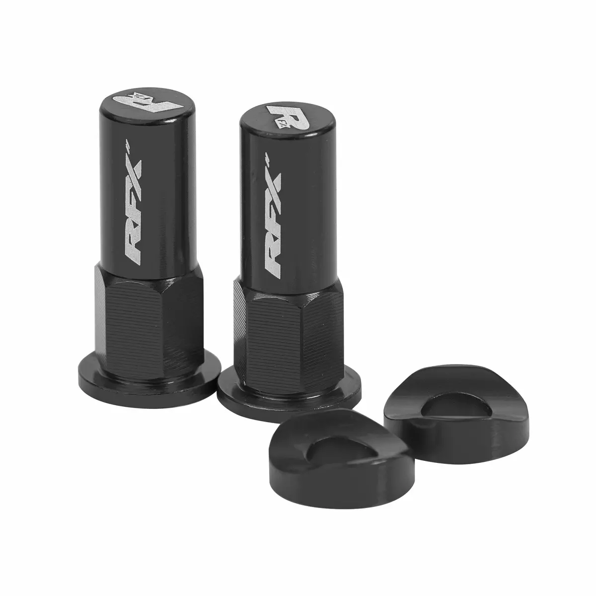 Rim Lock Nuts & Washers 2Pcs Black 1
