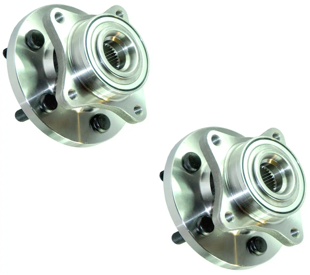 Front (Left & Right Pair) Wheel Bearing Hub Assembly For Land Rover: Discovery, Range Rover Sport, 2