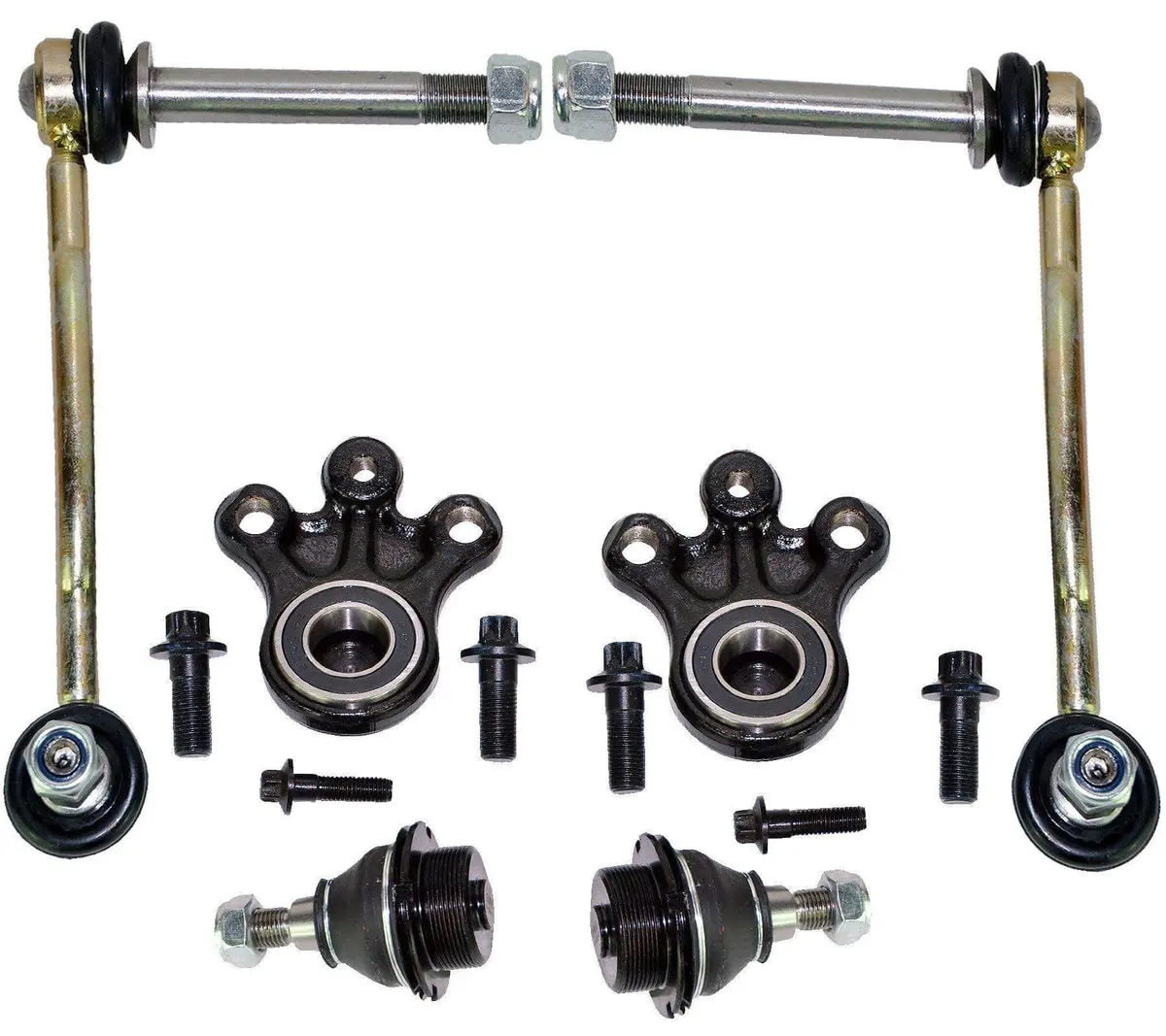 Front Suspension Upper & Lower Ball Joints & Droplinks Pair Kit For Peugeot/Citroen 1