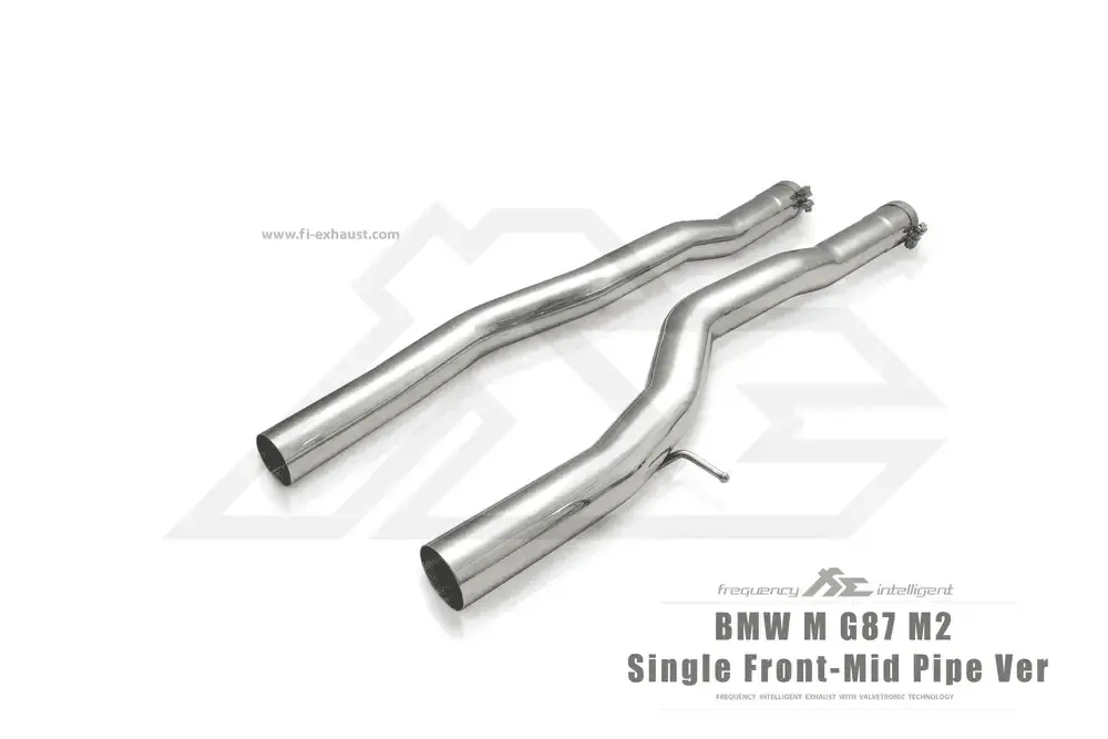 Fi Exhaust Single Front-Mid Pipe + Valvetronic Muffler + Quad Silver Tips (Retains Oem Valve Settings - No Remote) - G87 M2 2022-Up 2