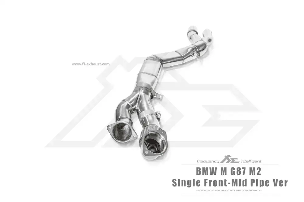 Fi Exhaust Single Front-Mid Pipe + Valvetronic Muffler + Quad Silver Tips (Retains Oem Valve Settings - No Remote) - G87 M2 2022-Up 1