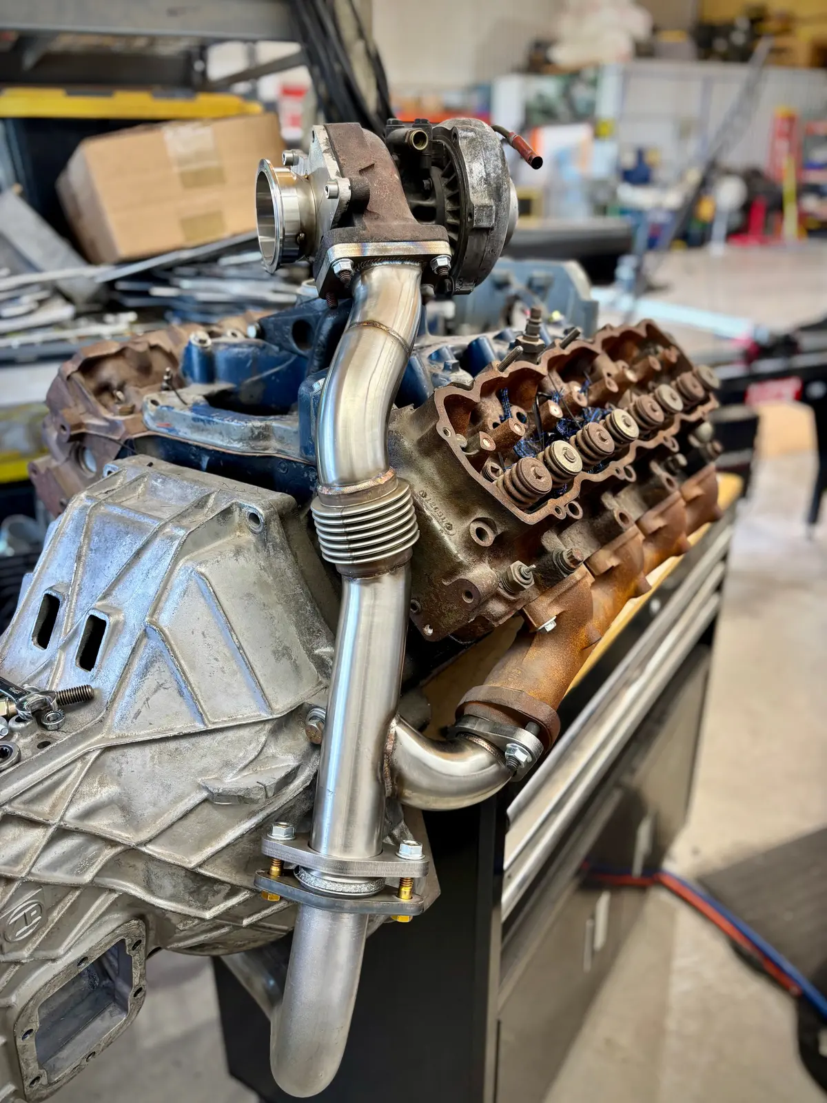 6.9/7.3 Idi One Piece Stainless Bellowed Up-Pipe For Factory Turbo (Ats 093) Idi Turbo Kits 1