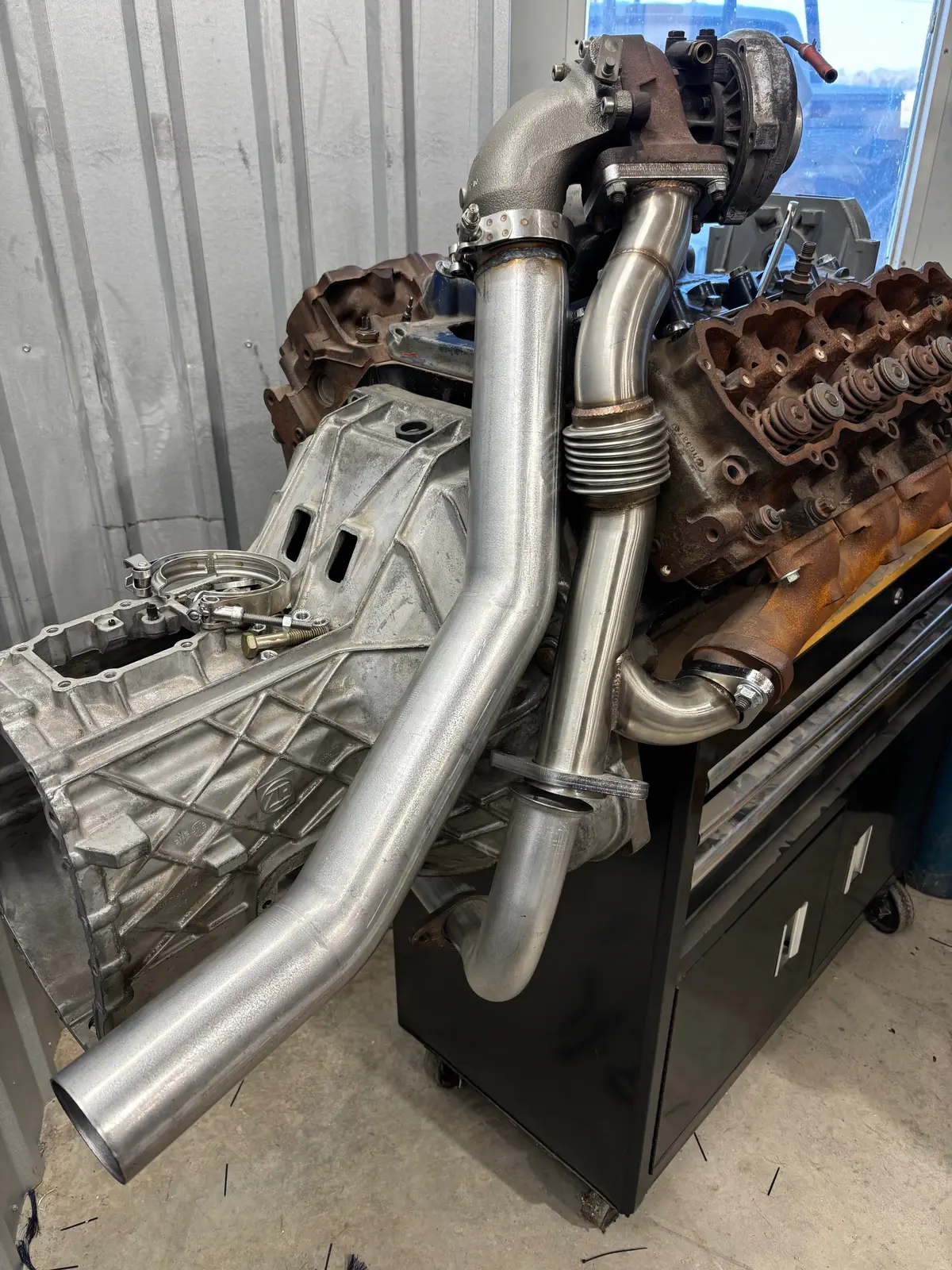 Cdd 3" Downpipe Upgrade For 7.3 Idi Factory Turbos & Ats 093 Turbos 1