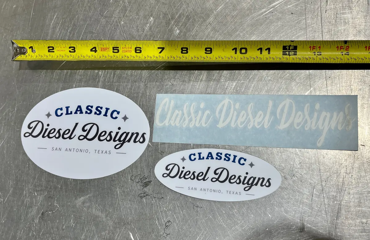 Classic Diesel Designs Small Sticker 1