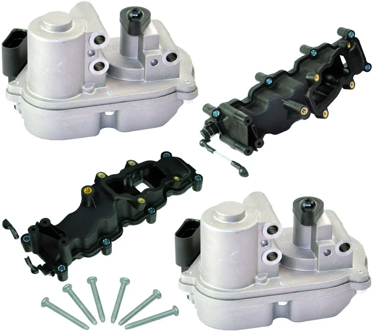 Pair Of Intake Manifolds & Actuator Motors For Audi, Vw, And Ford 1