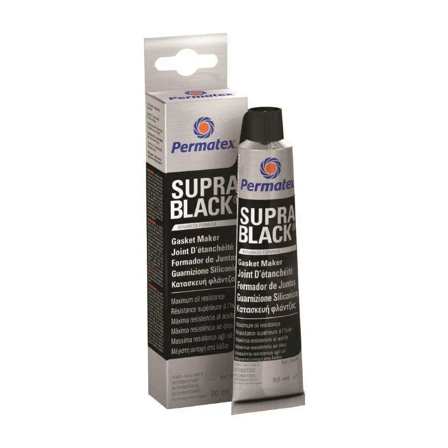 Permatex Supra Black Oil Resistant Adhesive Gasket Maker 80Ml 1