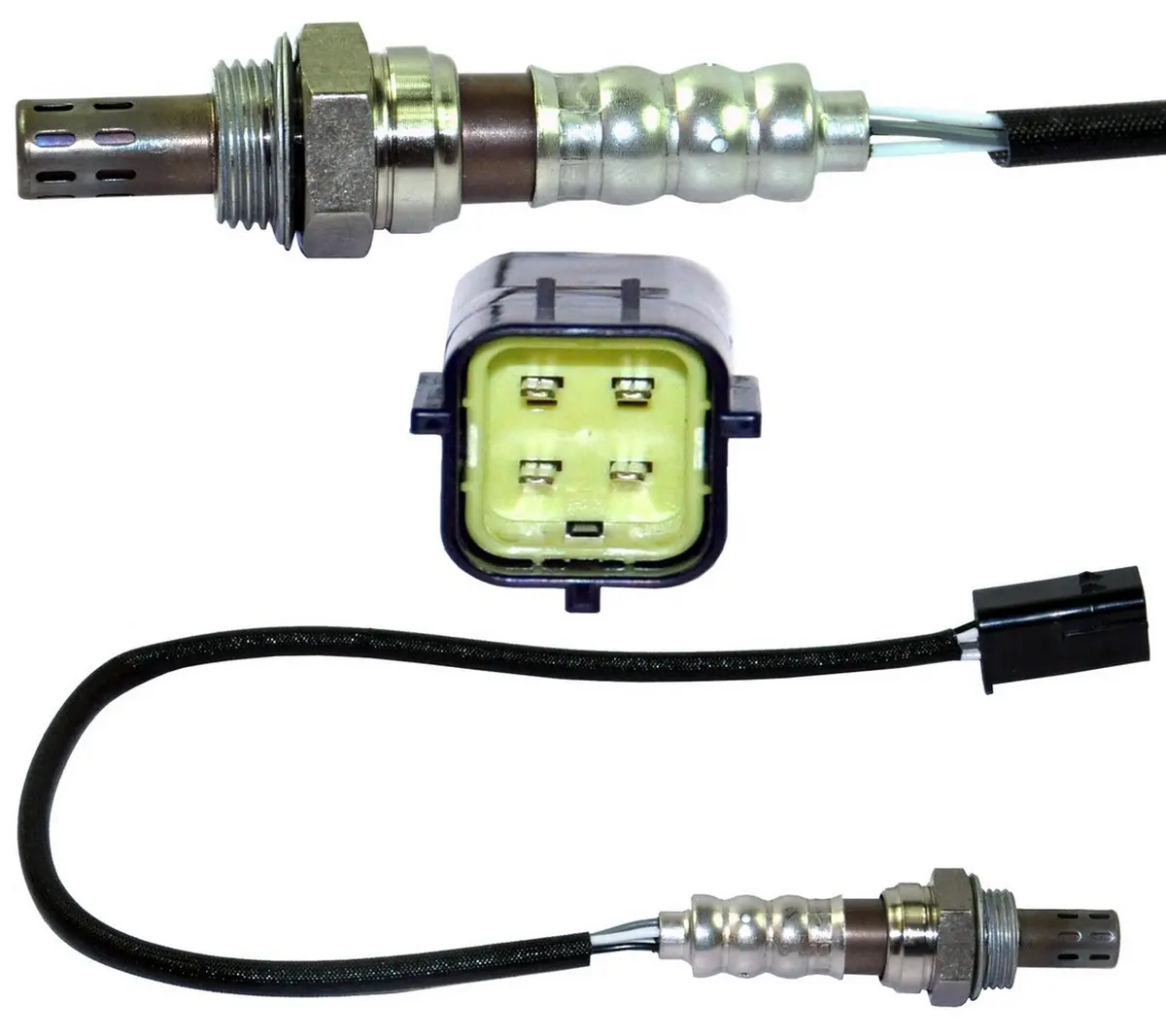 Lambda Oxygen Exhaust O2 Sensor Probe 4 Wire For Acura: Vigor, Alfa Romeo, Audi, Bentley, Continental, Bmw, Buick, Dodge, Fiat, Ford, Honda, Hummer, Hyundai, Jeep, Land Rover, Mazda, Porsche, Renault, Clio, Skoda 1