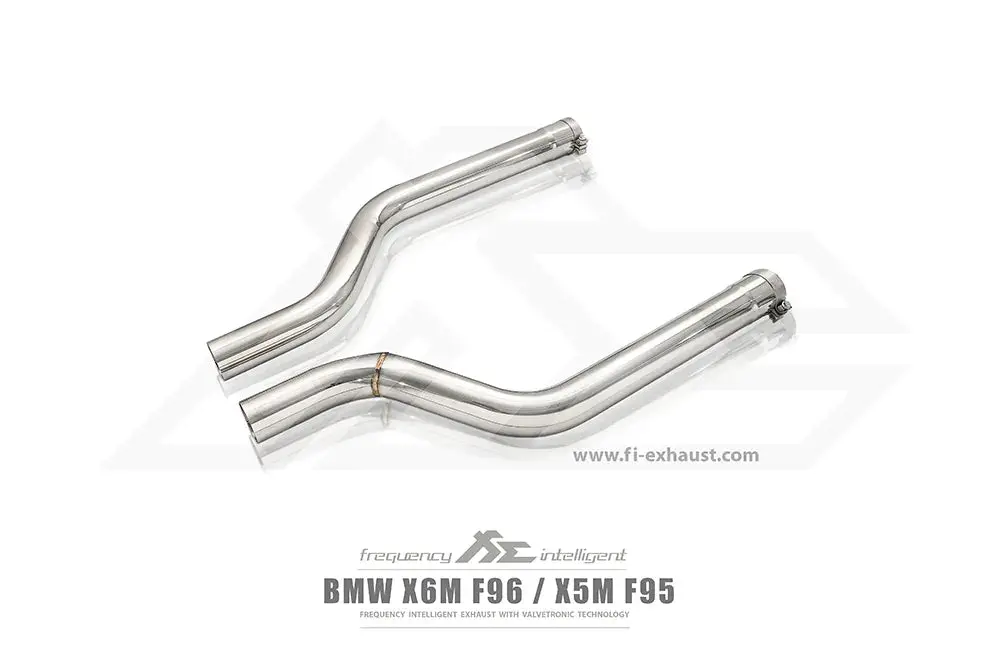 Fi Exhaust Front Pipe + Mid X-Pipe + Valvetronic Muffler + Quad Silver Tips (Retains Oem Valve Settings - No Remote) - F95 X5m | F96 X6m 2020-2023 1