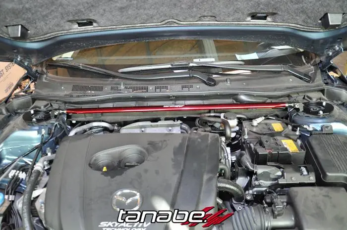 Tanabe Sustec Front Strut Tower Brace For 2014 Mazda 3 (3-Door & 5-Door) And Mazda 6 1